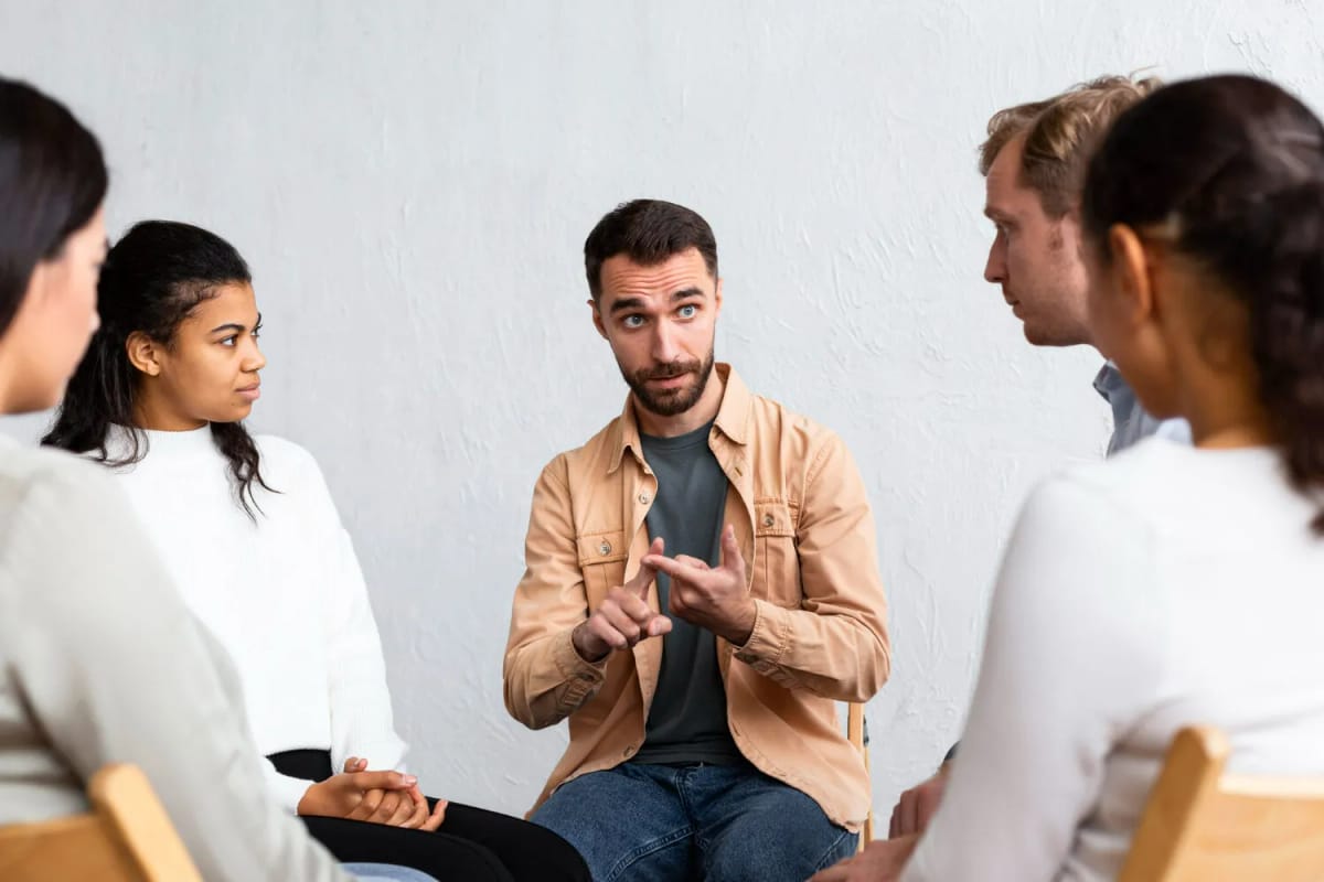 Group therapy session at Atlas Treatment Center in Portland